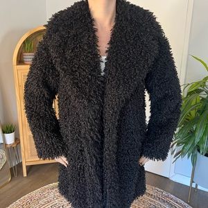 Zara Faux Fur Black Coat